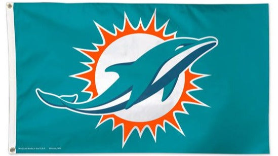 Miami Dolphins NFL Solid Garden Flag